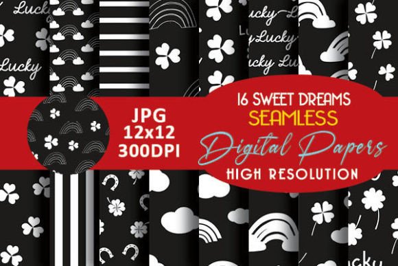 Black White Saint Patrick Day Patterns: A Creative Resource for Design Enthusiasts