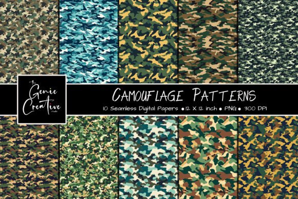 Camouflage Seamless Patterns Set: A Creative Tool for Modern Designers