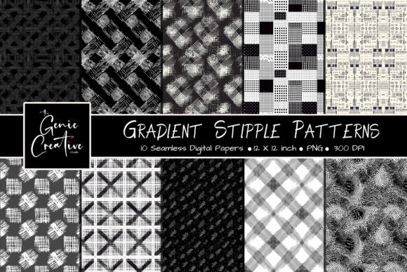 Crosshatch Stipple Seamless Patterns Set