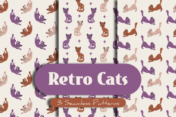 Exploring the World of Retro Cats Seamless Patterns: A Creative Resource for Designers and Enthusiasts