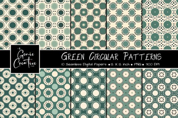 Green Circular Seamless Patterns Set: A Strategic Tool for Creative and Business Success