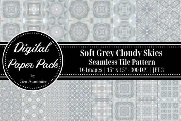 Grey Cloudy Skies Seamless Tile Patterns