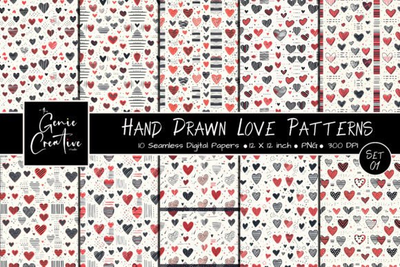 Hand Drawn Love Seamless Patterns Set 1: A Strategic Tool for Creative and Business Success