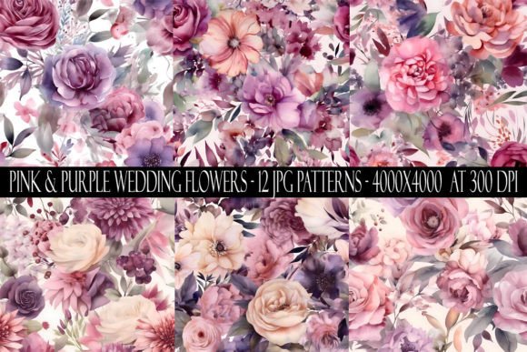 Pink and Purple Wedding Flower Patterns