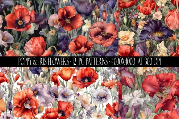 Poppy and Iris Seamless Patterns: A Comprehensive Overview