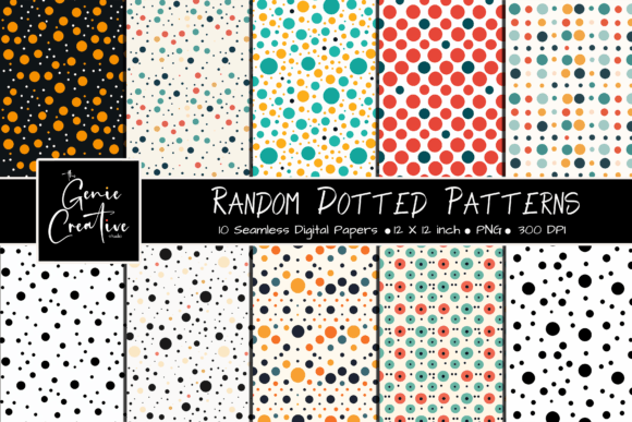 Random Dotted Seamless Patterns Set: A Creative Resource for Designers and Makers