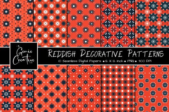 Reddish Decorative Seamless Patterns Set: A Versatile Tool for Creative Projects
