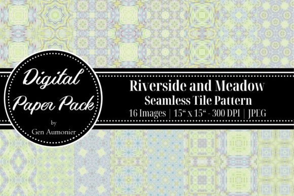 Riverside and Meadow Seamless Patterns