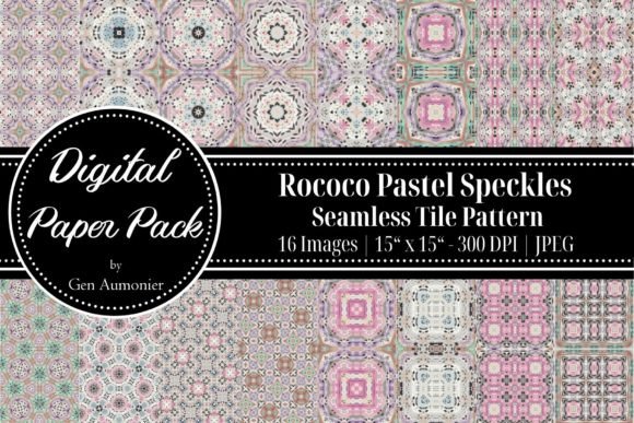Rococo Pastel Speckles Seamless Patterns