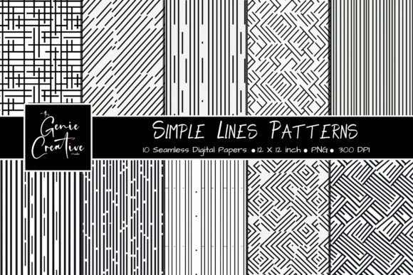 Simple Lines Seamless Patterns Set: A Versatile Tool for Creative Projects
