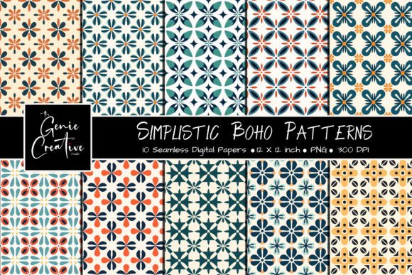 Simplistic Boho Seamless Patterns Set