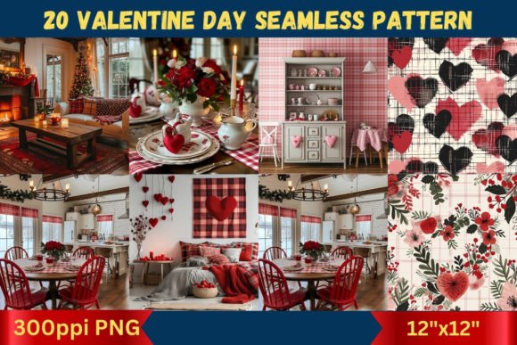 Valentine Day Seamless Patterns