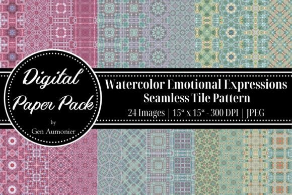 Watercolor Emotions Seamless Patterns: A Creative Resource for Design Enthusiasts